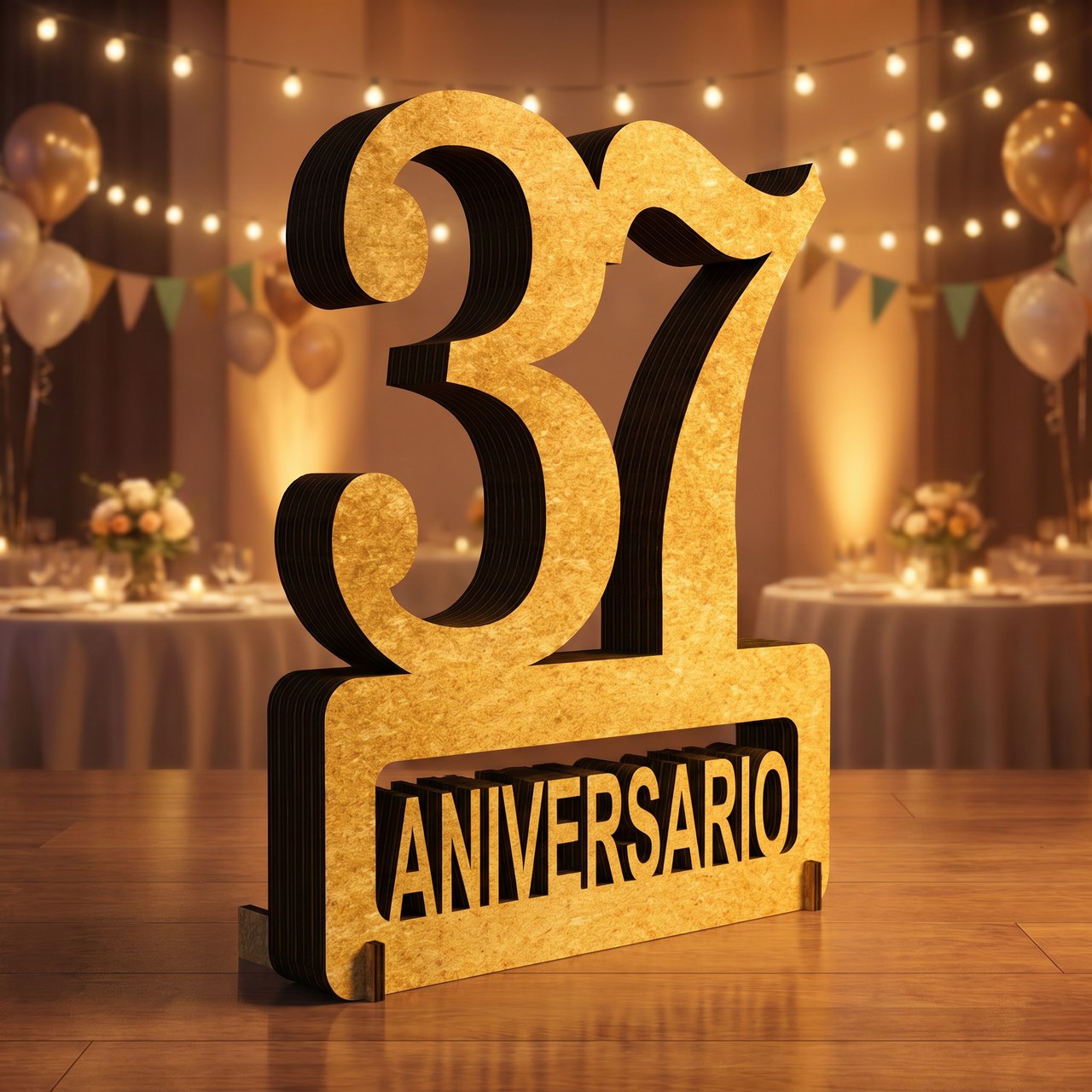 Letras de cartón ondulado para eventos