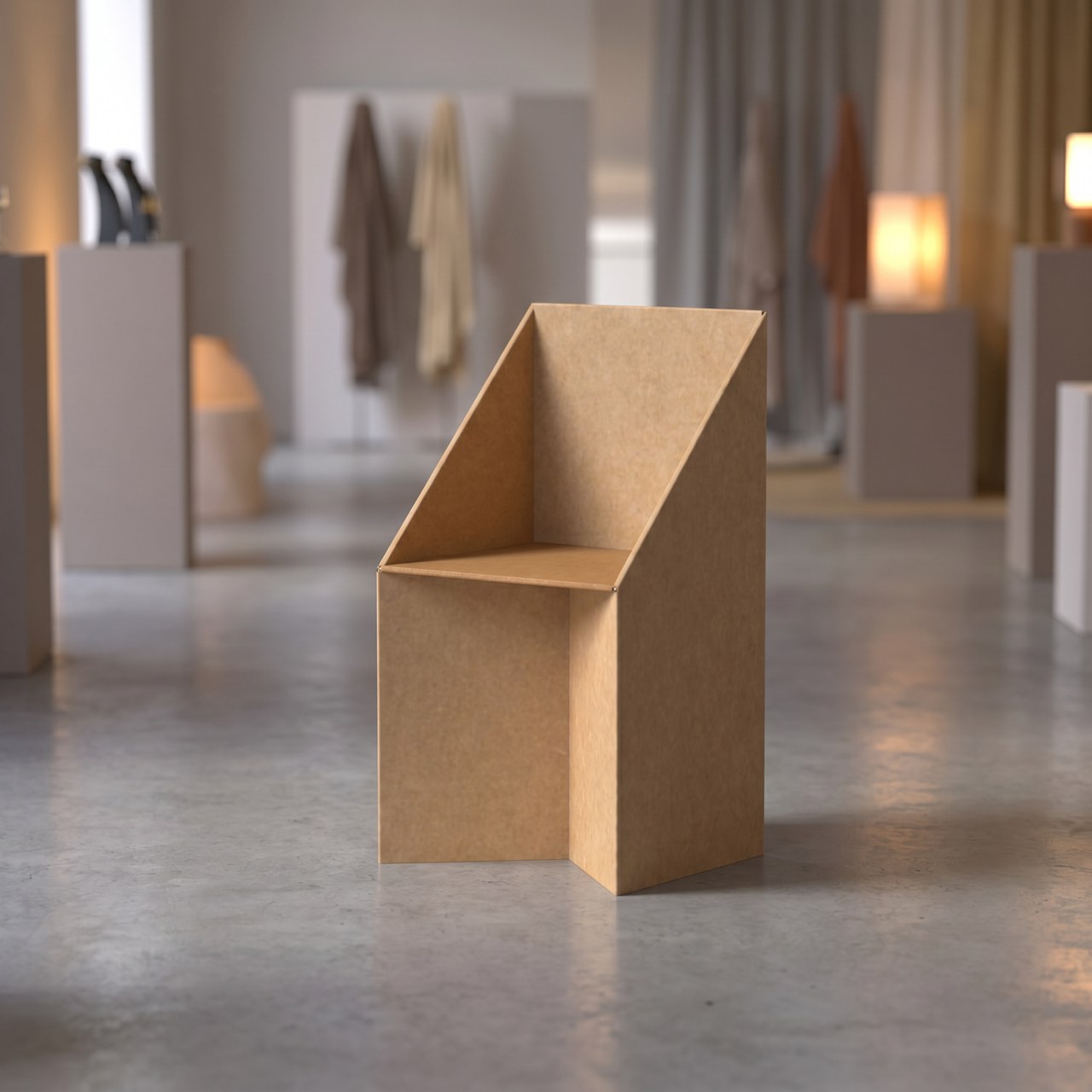 Silla de cartón elegante para home staging