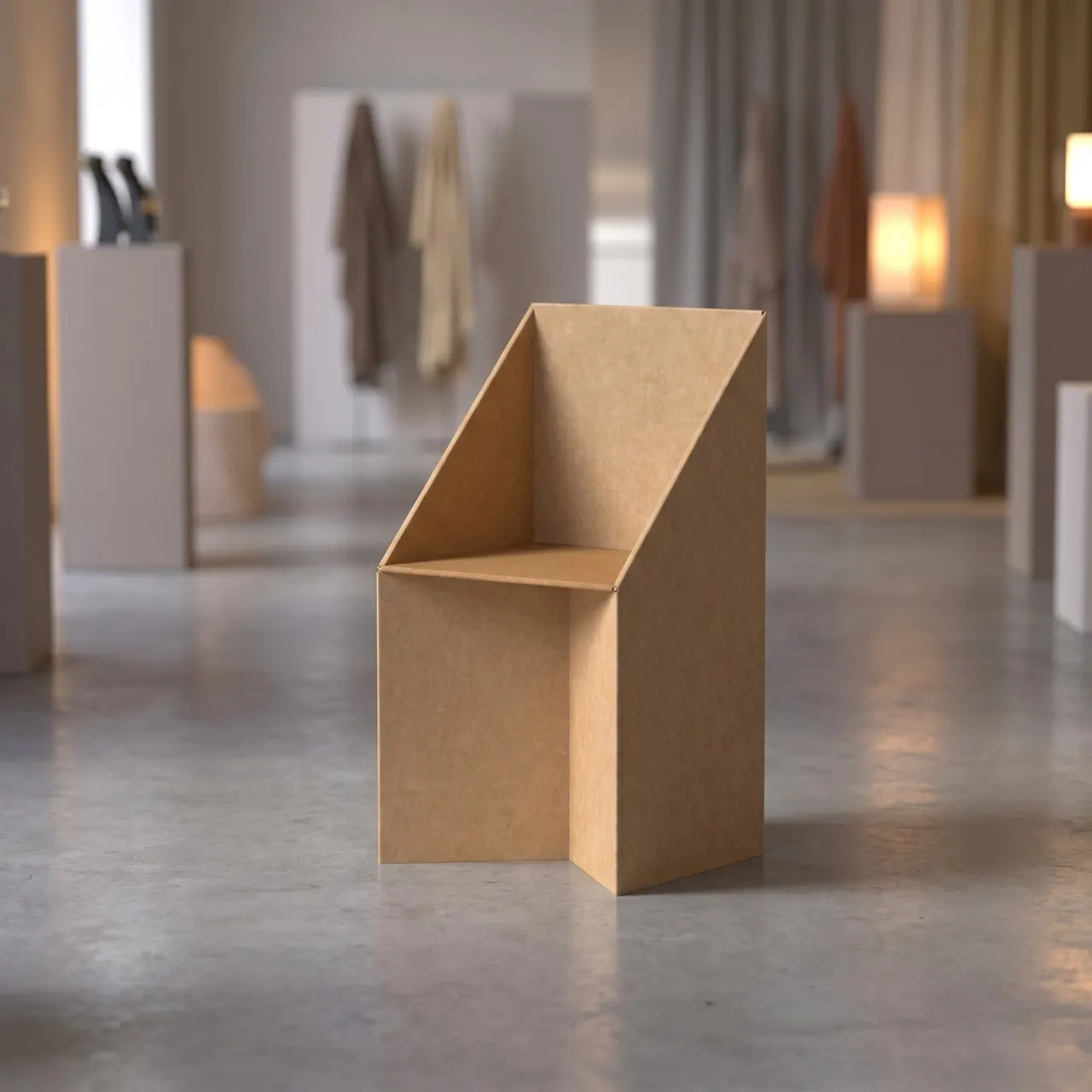 Silla de cartón elegante para home staging