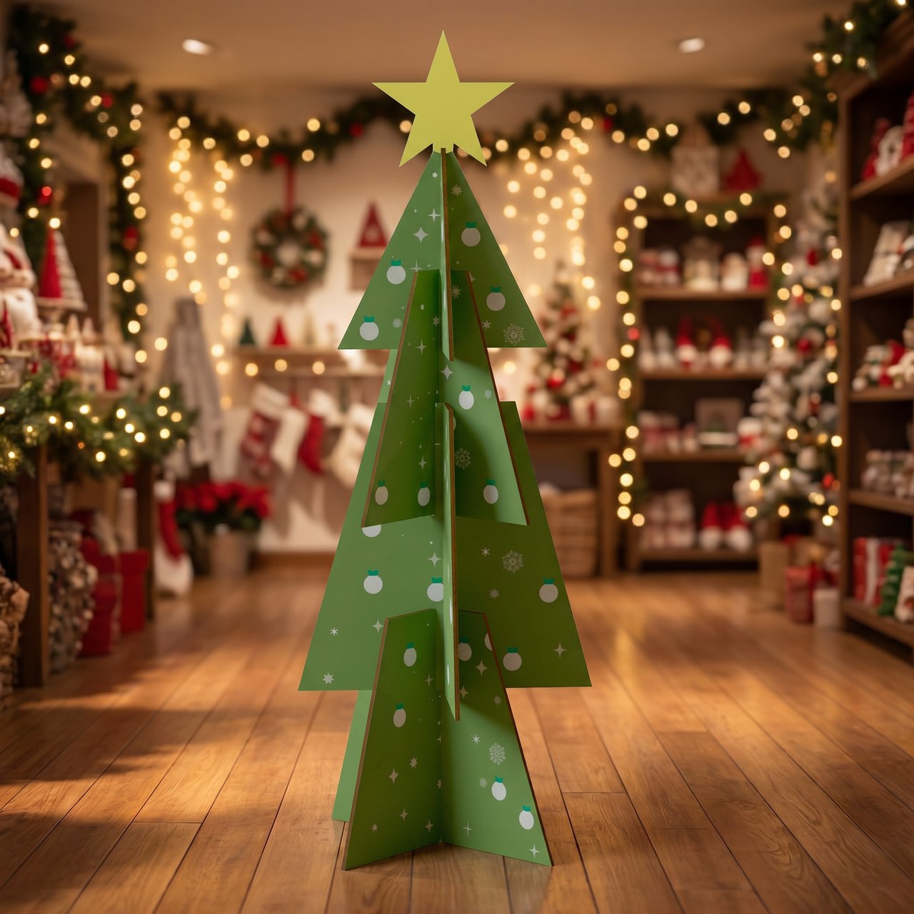 Árbol de Navidad de cartón desmontable