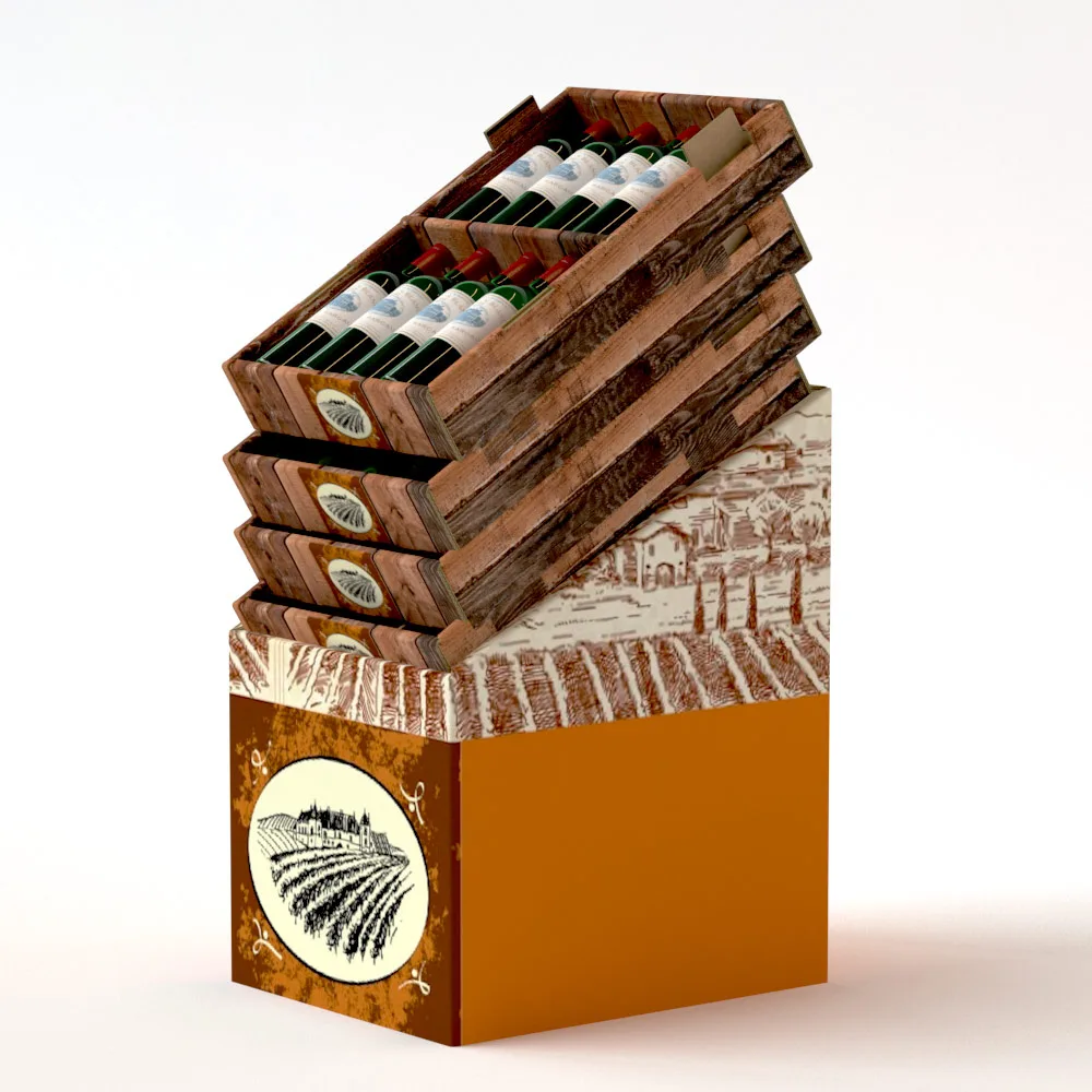 Paletbox de cartón impreso a todo color