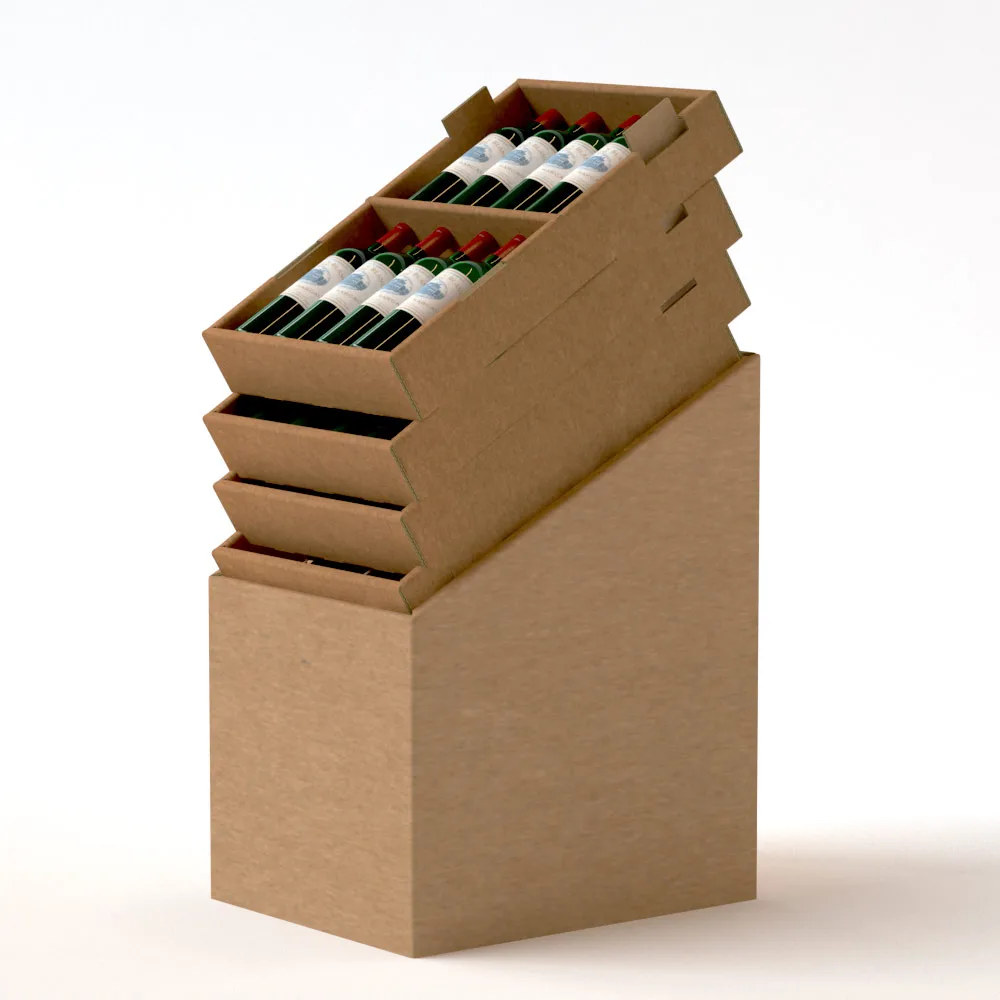 Paletbox de cartón sin imprimir
