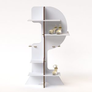 Expositores de zapatos de cartón con forma (pack de 3)