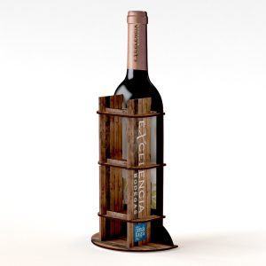 Expositor de cartón para botellas de vino personalizado (pack de 10)