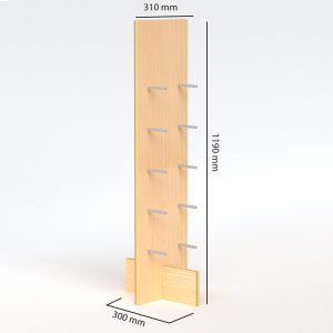 Expositor para calzado de madera (pack de 8)