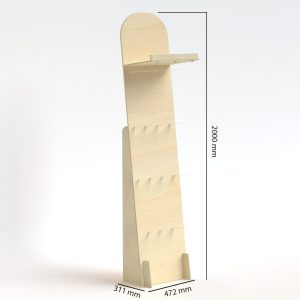Expositor de madera con ganchos (pack de 2)