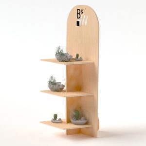 Expositor de madera de pino (pack de 2)