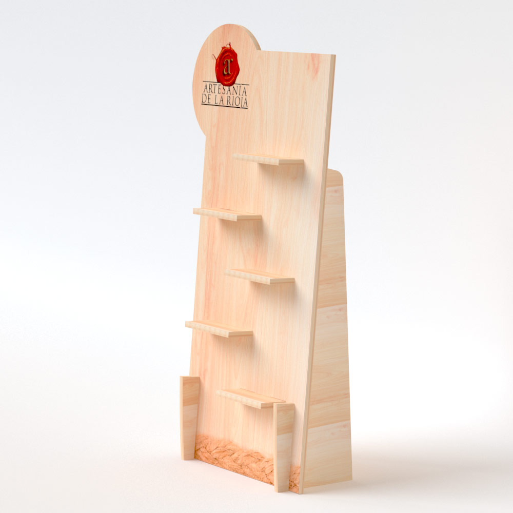 Expositor de madera para tiendas (pack de 2)