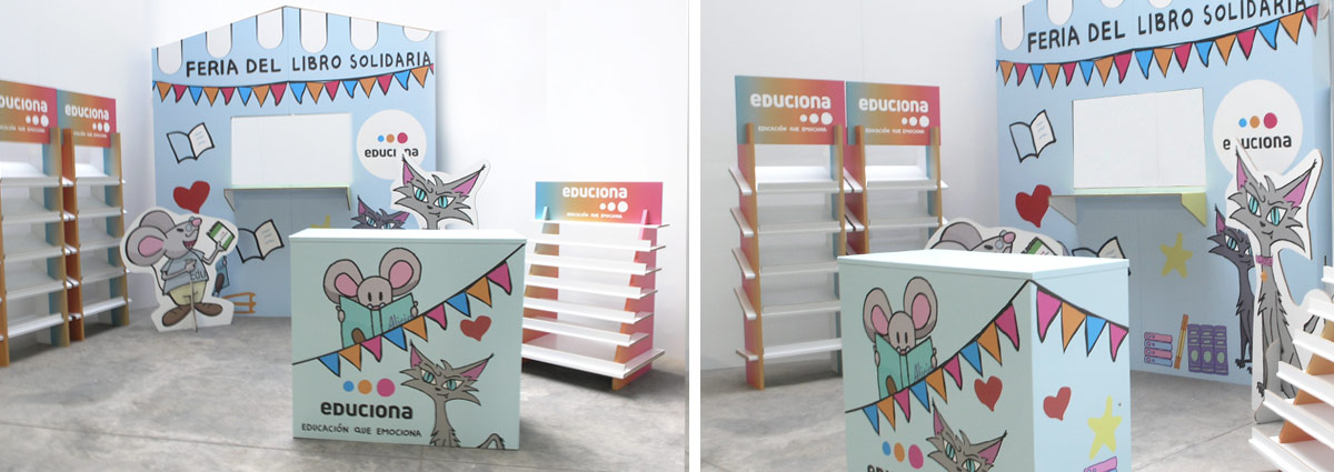 Tienda Pop Up o Stand para la exposición efímera de libros