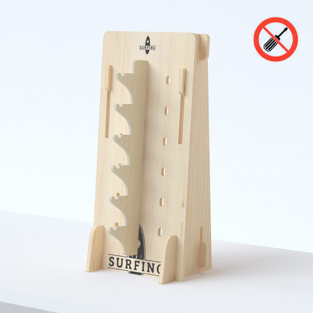 Expositor de mostrador en madera para 6 gafas (pack de 20 unidades)