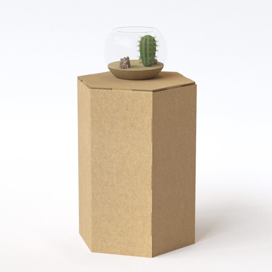 Hexágonos de cartón decoración diseño
