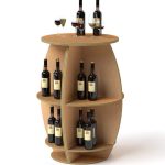 Barril de cartón vino y aceite