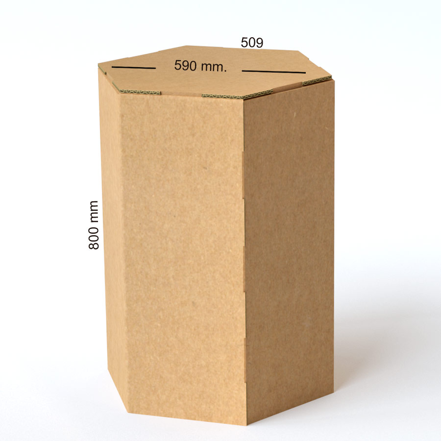 Mesa hexagonal de cartón (pack de 2) – Image 3