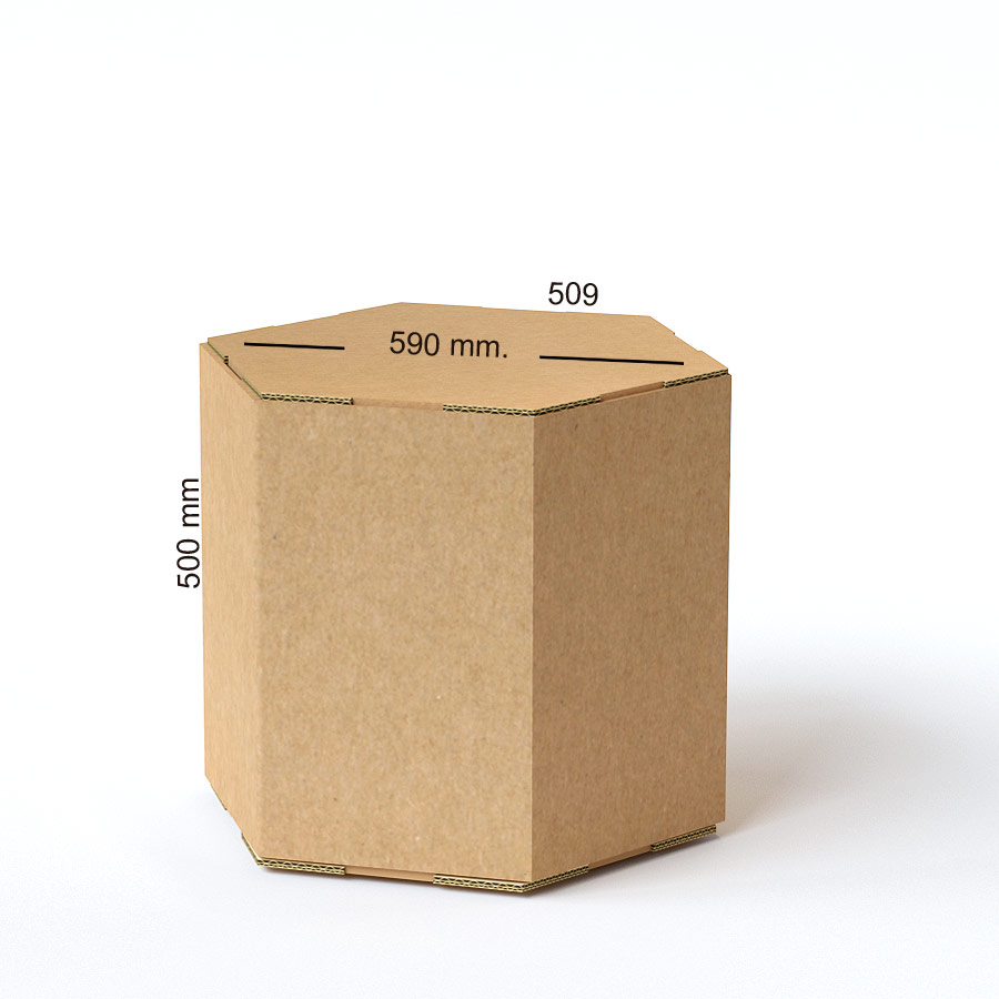 Silla hexagonal de cartón medidas