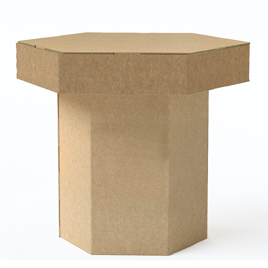 Mesa de cartón plegable hexagonal – Image 4