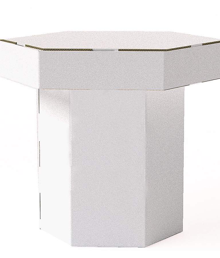 Mesa de cartón para eventos