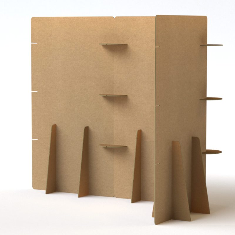 Biombo de cartón modular