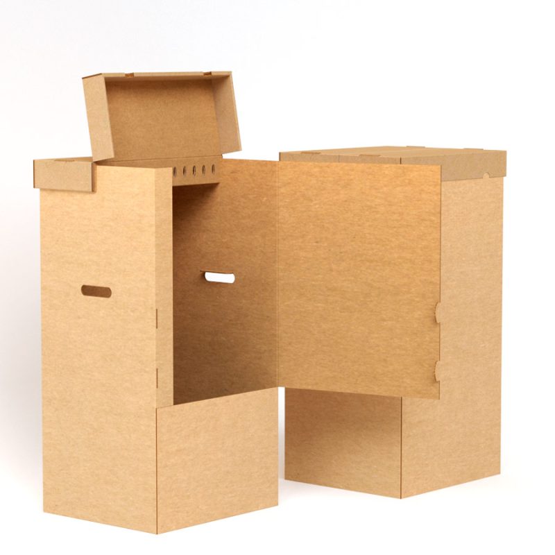 Cubos de cartón decoración medidas
