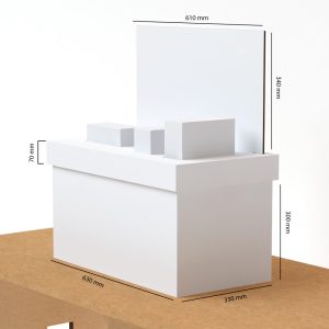 Atril de cartón para exponer producto (pack de 3)