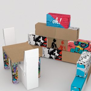 Stand modular de cartón