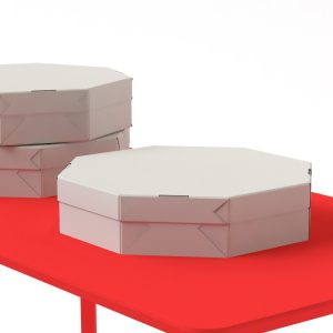 Caja de cartón octogonal decorativa (pack de 4)