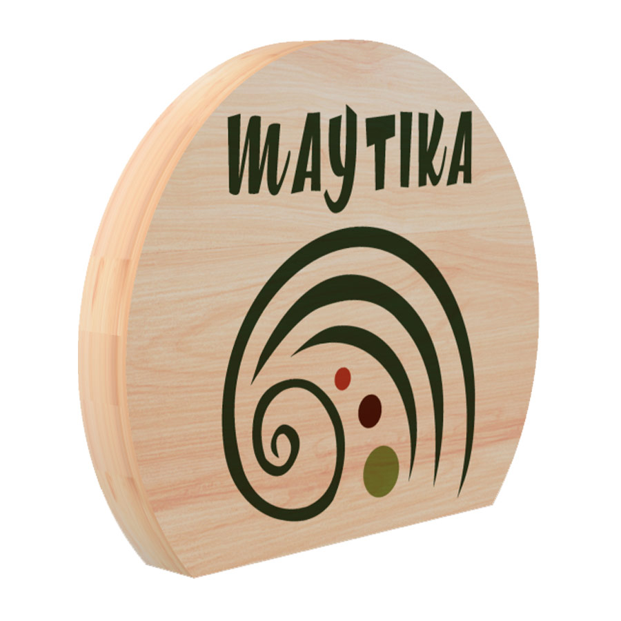 Display de madera natural