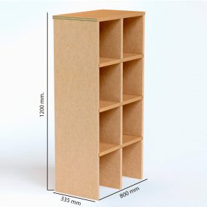 Estantería de cartón modular doble