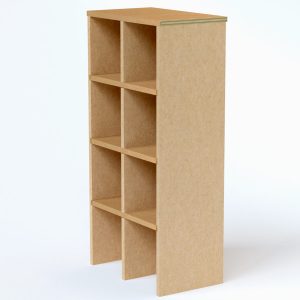 Estantería de cartón modular doble