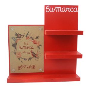 Expositor de madera de pino de sobremesa (pack de 12)