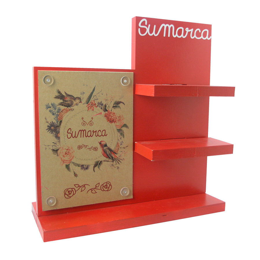 Expositor de madera de pino de sobremesa (pack de 12)