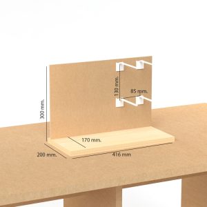 Expositor de mostrador de ganchos en madera (pack de 20)