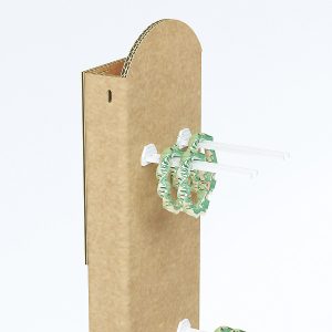 Expositor de cartón colgante con ganchos (pack de 2)