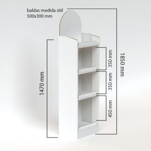 Expositor de cartón para botellas resistente (pack de 10)