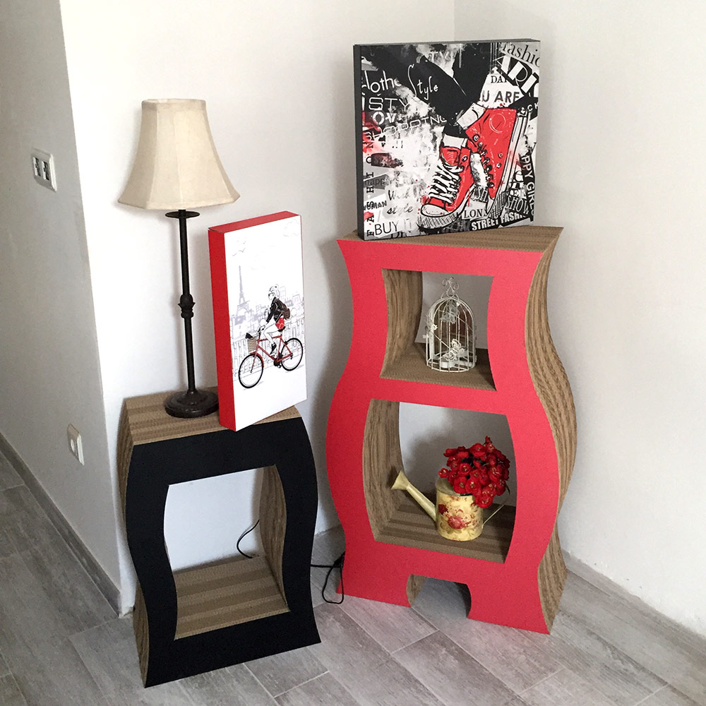 Mueble de Cartón con forma