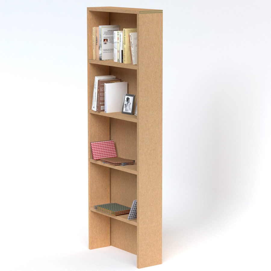 Librería de cartón modular económica
