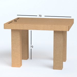 Mesa de cartón económica alta