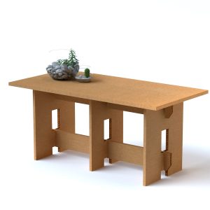 Mesa de cartón resistente para eventos