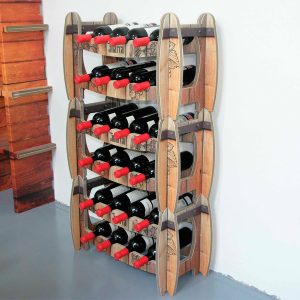 Botellero de vino de cartón apilable (Pack de 3)