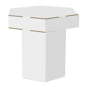 Mesa de cartón hexagonal ambientes