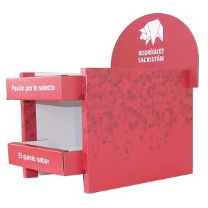 Expositor de mostrador de cartón para embutidos (pack de 4)
