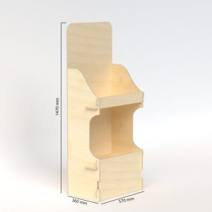 Expositor de suelo de madera para botellas (Pack de 2)