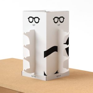 Expositor giratorio de cartón para gafas (pack de 20 unidades)
