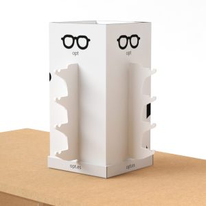 Expositor giratorio de cartón para gafas (pack de 20 unidades)