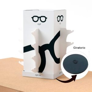 Expositor giratorio de cartón para gafas (pack de 20 unidades)
