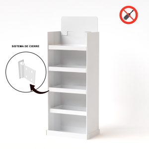 Expositor de suelo de cartón ecológico 1/4 palet (pack de 10)
