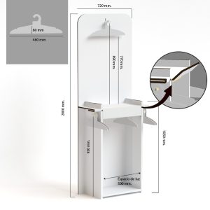 Expositor de cartón para ropa (pack de 4)