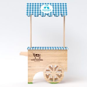 Carrito para degustaciones de cartón