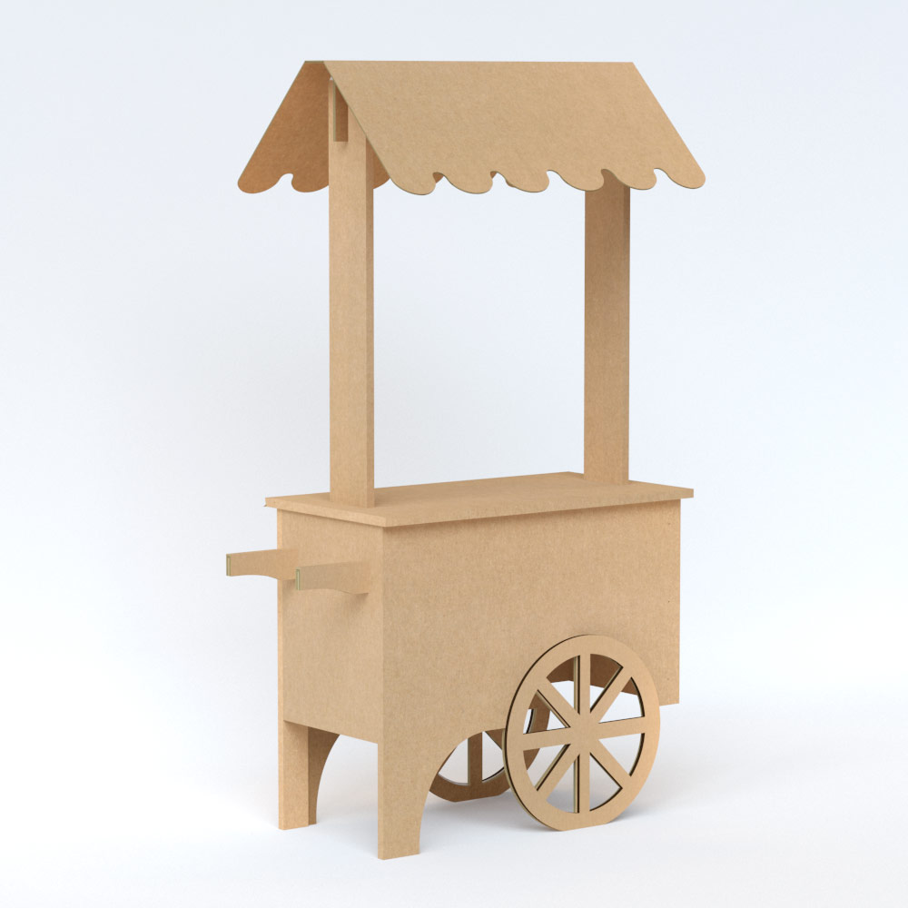 Carrito para degustaciones de cartón