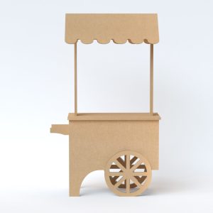 Carrito para degustaciones de cartón