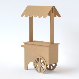 Carrito para degustaciones de cartón